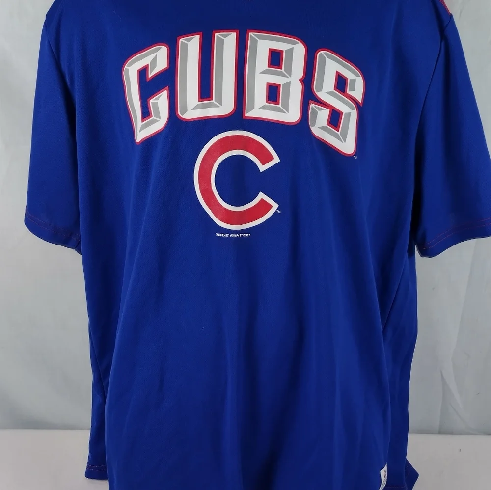 True Fan Men's Size 2XL Chicago Cubs Mlb Team Gear 2017 Dugout